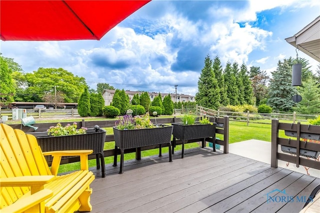 6666 Brick Yard Ct, Maumee, OH 43537 - wooden deck with outdoor dining area
