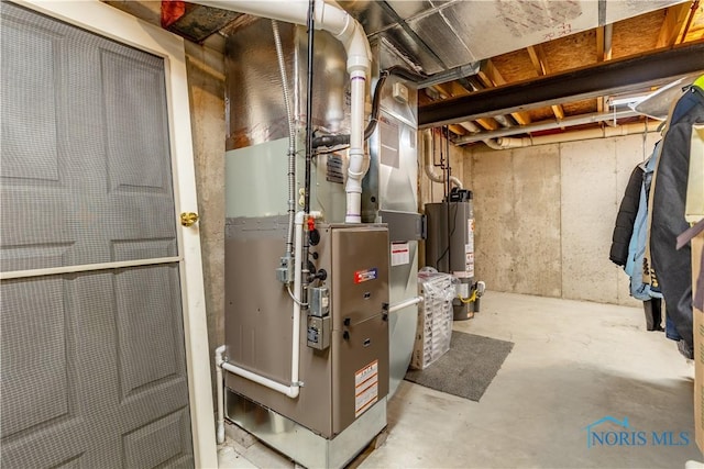 6666 Brick Yard Ct, Maumee, OH 43537 - utility room with gas water heater and heating unit