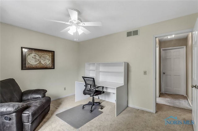 7257 Wembley Ter, Toledo, OH 43617 - carpeted office space with a ceiling fan and baseboards