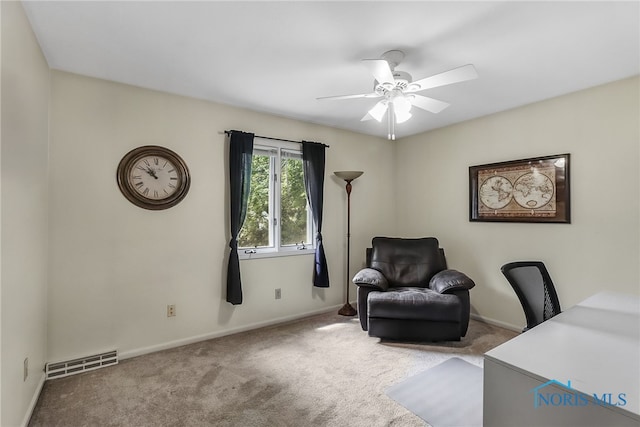 7257 Wembley Ter, Toledo, OH 43617 - carpeted office featuring a ceiling fan and baseboards