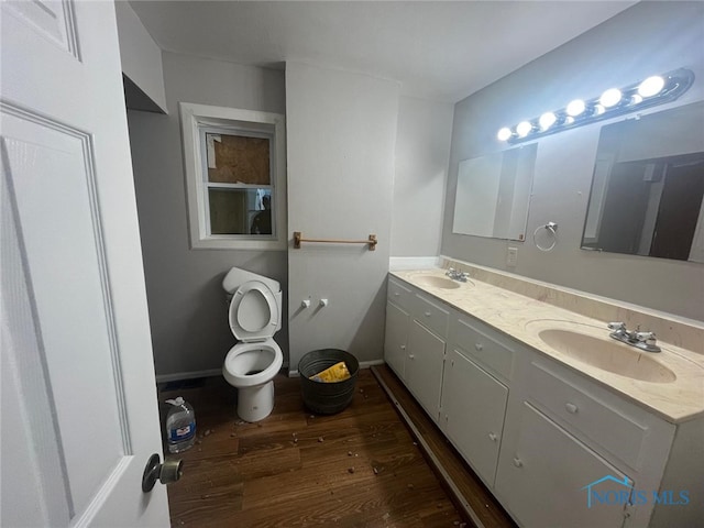 1131 Montrose Ave, Toledo, OH 43607 - bathroom with wood finished floors and double vanity