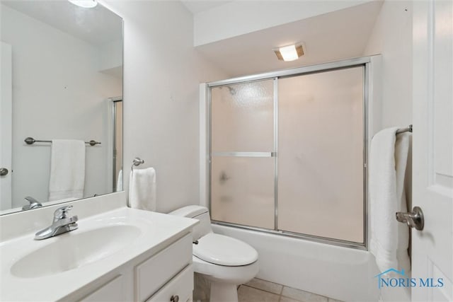 26332 Whitewater Dr, Perrysburg, OH 43551 - full bath with vanity, bath / shower combo with glass door, and tile patterned flooring