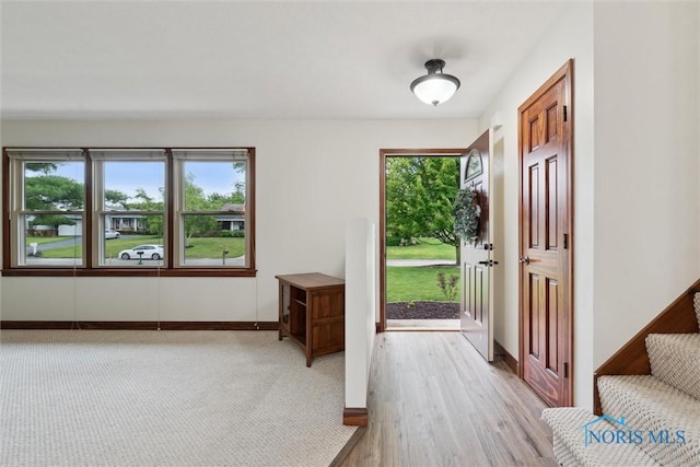 824 Edgehill Rd, Findlay, OH 45840 - entryway with stairway and light wood-type flooring