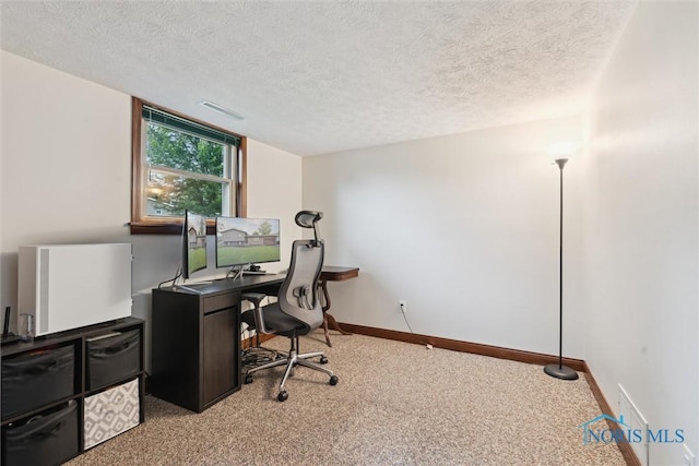 824 Edgehill Rd, Findlay, OH 45840 - office with light colored carpet and a textured ceiling