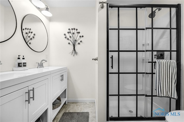 550 W 2nd St, Perrysburg, OH 43551 - bathroom with double vanity and a shower stall