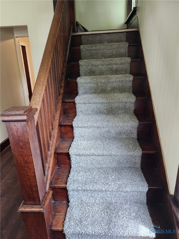 1019 Wayne Ave, Defiance, OH 43512 - staircase with wood finished floors