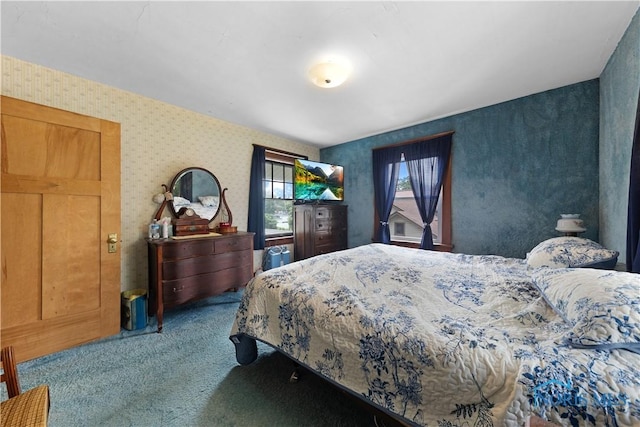125 Cherry St, Wauseon, OH 43567 - bedroom featuring carpet flooring and wallpapered walls