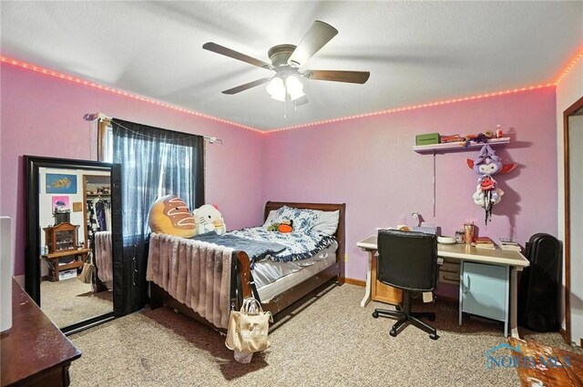 4871 Olde Meadow Ln, Sylvania, OH 43560 - bedroom featuring carpet flooring and a ceiling fan