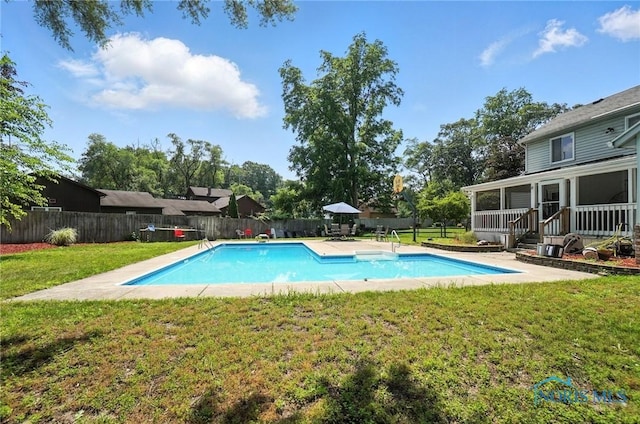 4871 Olde Meadow Ln, Sylvania, OH 43560 - view of pool with a fenced backyard