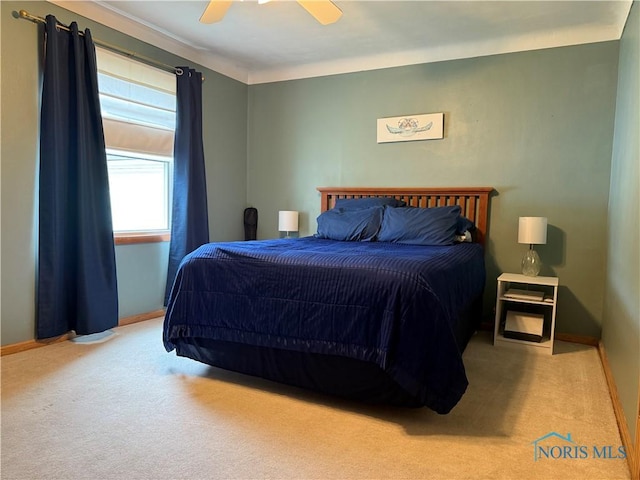 441 S Pine St, Deshler, OH 43516 - carpeted bedroom with baseboards and ceiling fan