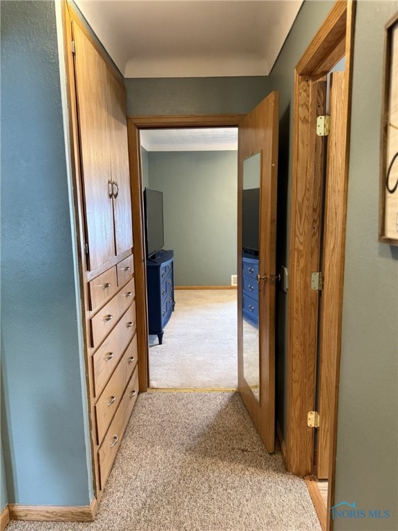 441 S Pine St, Deshler, OH 43516 - hallway featuring light colored carpet and baseboards