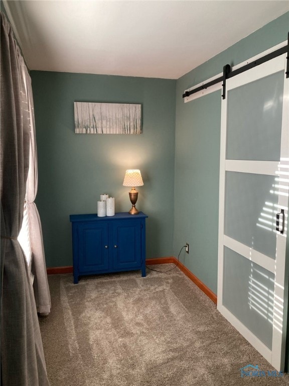 441 S Pine St, Deshler, OH 43516 - bedroom featuring a barn door and carpet