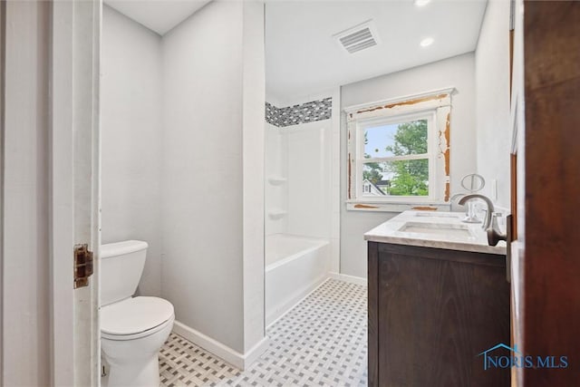 22767 Defiance Pike, Custar, OH 43511 - full bath with tile patterned floors, vanity, and shower / bathtub combination