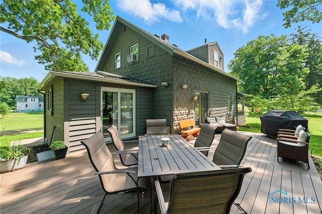 2617 Shetland Rd, Toledo, OH 43617 - wooden deck with grilling area and outdoor dining area