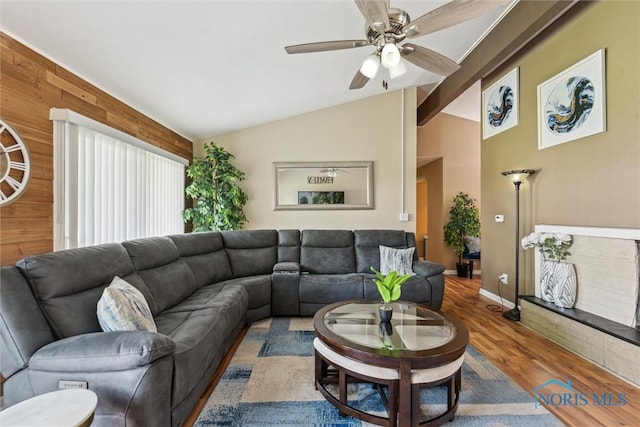 3530 Devon Hill Rd, Toledo, OH 43606 - living room with wood finished floors and a ceiling fan
