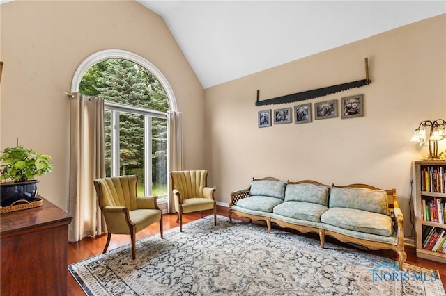 14285 Cuckle Creek Rd, Bowling Green, OH 43402 - sitting room featuring wood finished floors and high vaulted ceiling