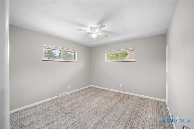 3431 146th St, Toledo, OH 43611 - carpeted empty room featuring a ceiling fan and baseboards