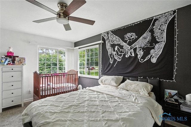 1732 Gilbert Rd, Toledo, OH 43614 - carpeted bedroom featuring baseboards and ceiling fan