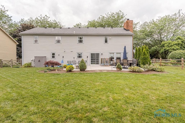 5226 Summer Dr, Sylvania, OH 43560 - rear view of property with a patio, a chimney, and a fenced backyard