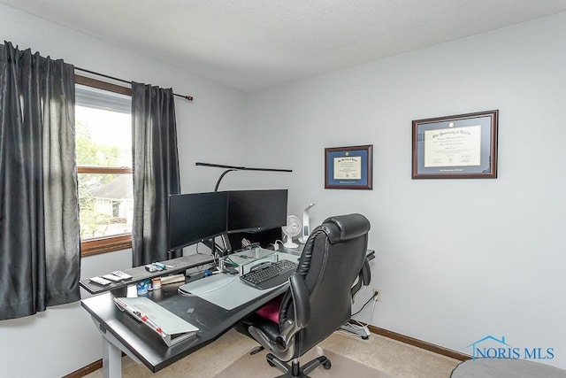 5226 Summer Dr, Sylvania, OH 43560 - office area with baseboards and carpet flooring