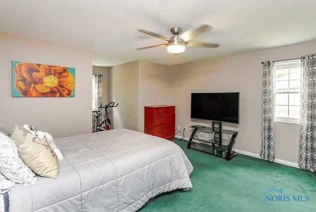 5226 Summer Dr, Sylvania, OH 43560 - bedroom featuring carpet floors and a ceiling fan