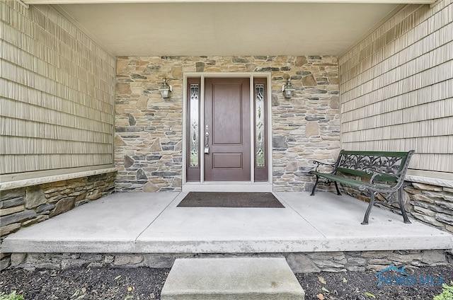 4068 Deer Ravine Ct, Maumee, OH 43537 - entrance to property with stone siding and covered porch