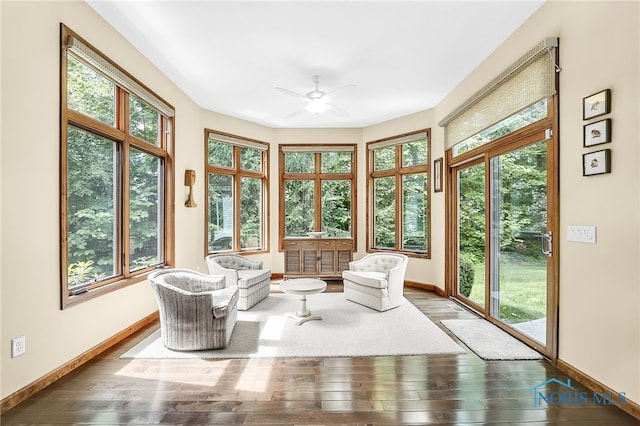 4068 Deer Ravine Ct, Maumee, OH 43537 - sunroom with healthy amount of natural light and hardwood / wood-style floors