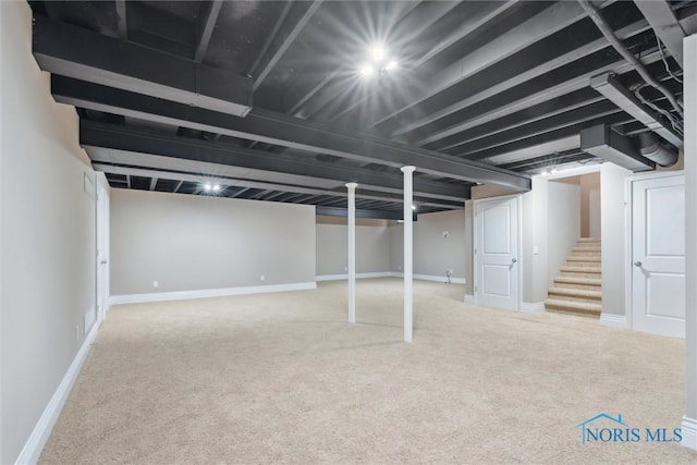 4382 Morgan Pl, Perrysburg, OH 43551 - finished below grade area featuring carpet floors and stairs