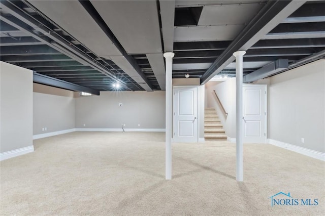 4382 Morgan Pl, Perrysburg, OH 43551 - finished basement featuring carpet flooring and stairs