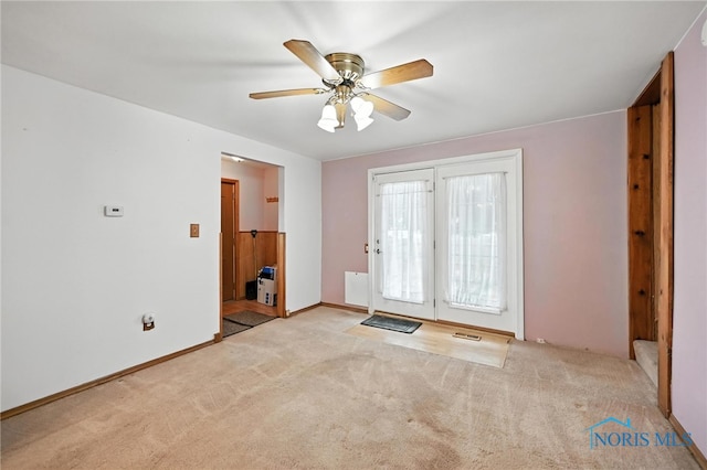 356 S Belmore St, Leipsic, OH 45856 - spare room featuring carpet floors and a ceiling fan