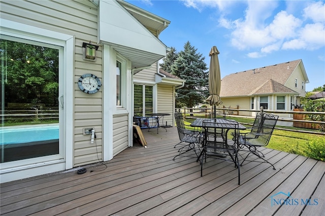 1780 Lexington Dr, Perrysburg, OH 43551 - wooden deck featuring outdoor dining area
