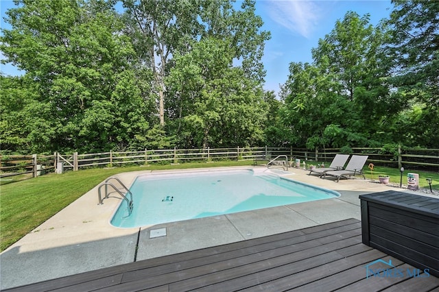 1780 Lexington Dr, Perrysburg, OH 43551 - view of pool with a fenced backyard, a patio, and a deck