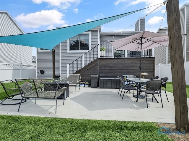 5425 Tulane Ave, Toledo, OH 43611 - view of patio / terrace featuring outdoor dining area and stairs