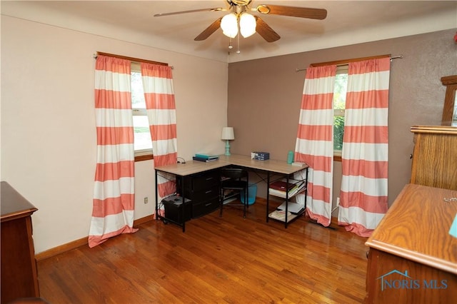 1118 5th St, Findlay, OH 45840 - office space featuring wood finished floors and ceiling fan