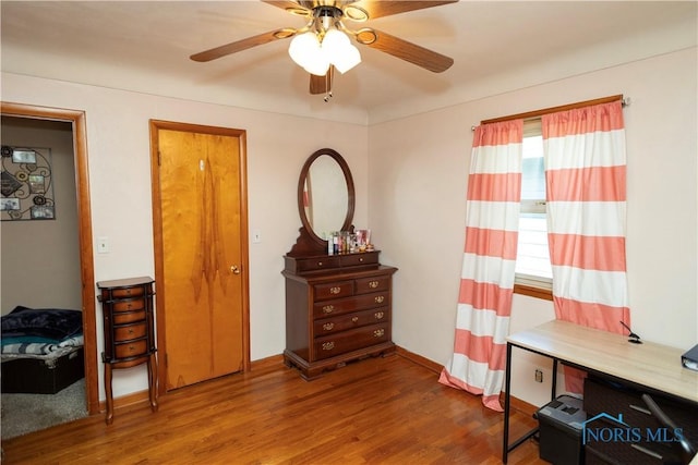 1118 5th St, Findlay, OH 45840 - office featuring wood finished floors and a ceiling fan