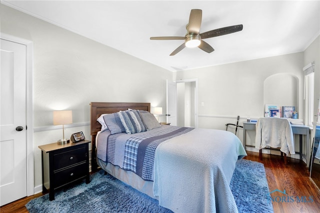 2230 Middlesex Dr, Toledo, OH 43606 - bedroom featuring wood finished floors and ceiling fan