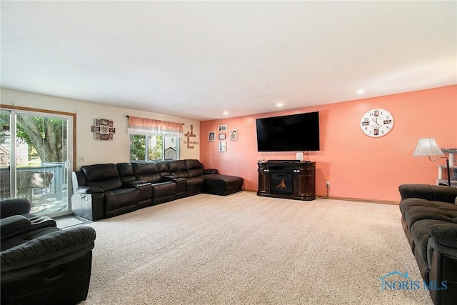 2204 Longport Dr, Maumee, OH 43537 - living area featuring carpet floors and recessed lighting