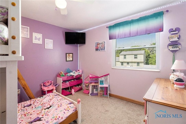 2204 Longport Dr, Maumee, OH 43537 - carpeted bedroom with ceiling fan and baseboards
