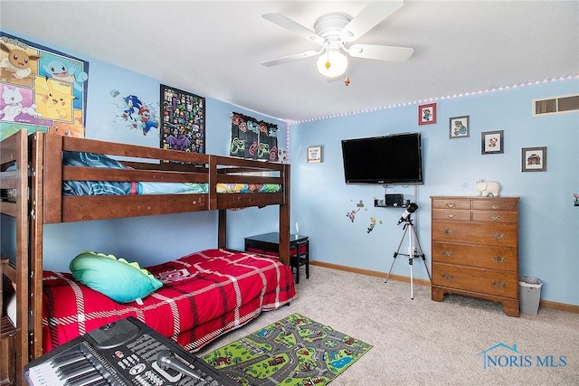 2204 Longport Dr, Maumee, OH 43537 - carpeted bedroom featuring baseboards and a ceiling fan