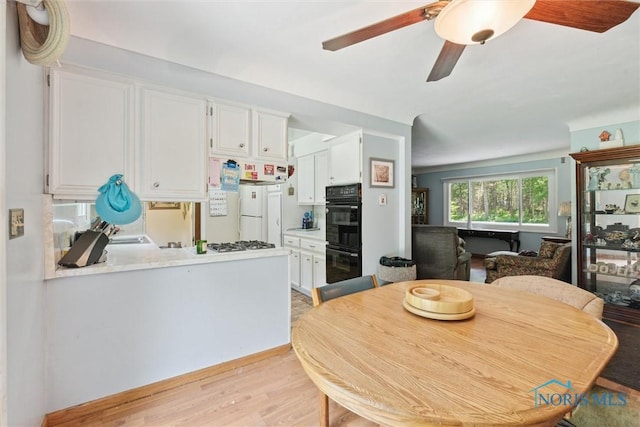 7948 Holstein Rd, Toledo, OH 43617 - dining room featuring light wood-type flooring and a ceiling fan
