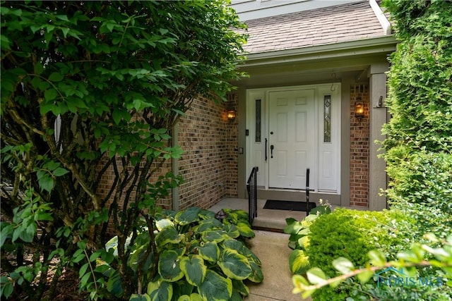 5301 River Oaks Ct, Sylvania, OH 43560 - entrance to property featuring brick siding and a shingled roof