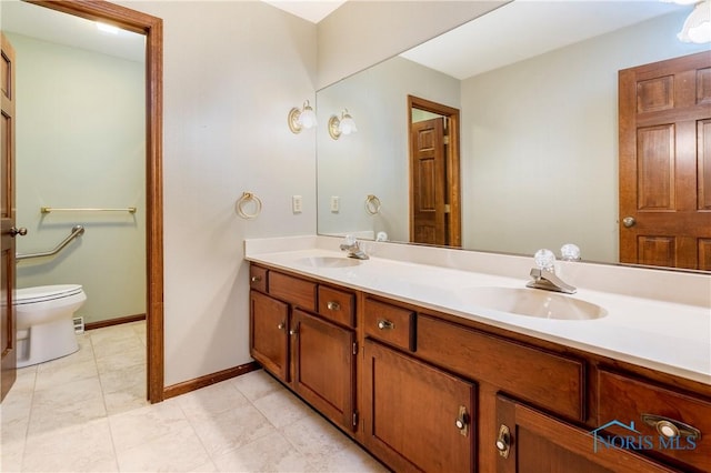 5301 River Oaks Ct, Sylvania, OH 43560 - full bathroom with double vanity and tile patterned floors