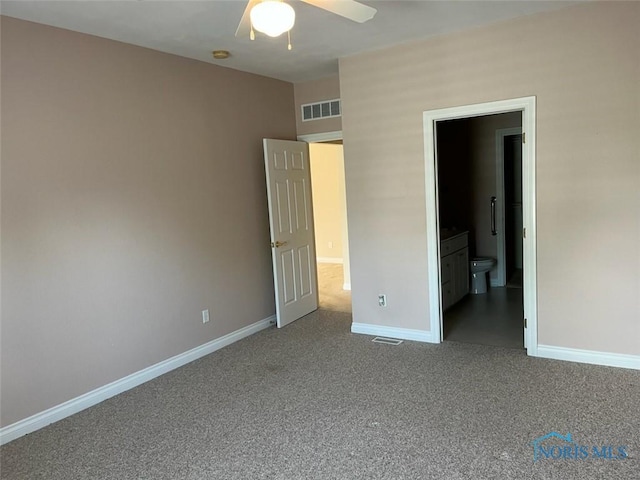4547 Harbour Creek Ct, Maumee, OH 43537 - unfurnished bedroom with carpet flooring, ensuite bathroom, and a ceiling fan