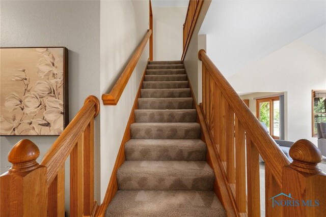 14691 Ramblehurst Dr, Perrysburg, OH 43551 - stairway featuring carpet