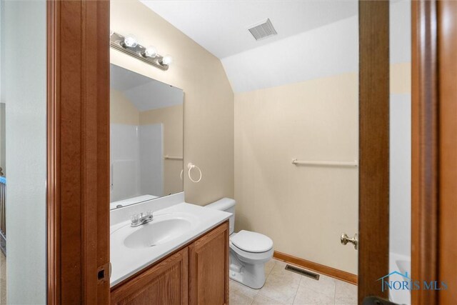 14691 Ramblehurst Dr, Perrysburg, OH 43551 - bathroom with vaulted ceiling and vanity