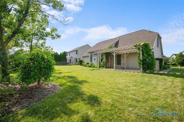 14691 Ramblehurst Dr, Perrysburg, OH 43551 - view of yard featuring a pergola and a patio