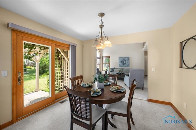 14691 Ramblehurst Dr, Perrysburg, OH 43551 - dining room featuring plenty of natural light and a chandelier
