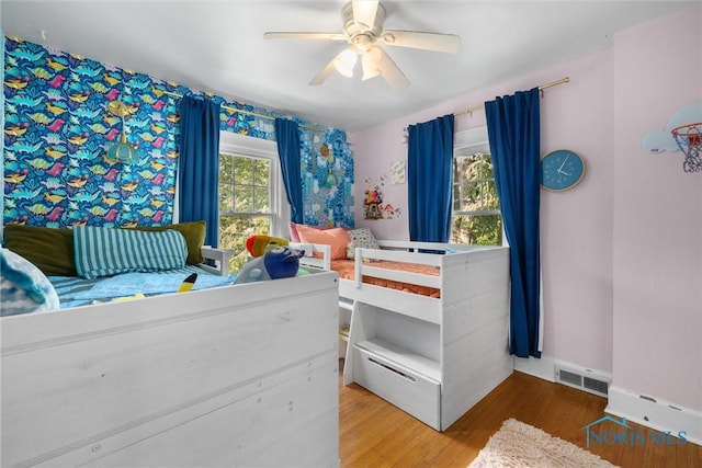3418 Kirkwall Rd, Toledo, OH 43606 - bedroom featuring wood finished floors and ceiling fan
