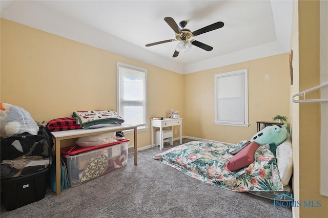 2624 Oak Grove Pl, Toledo, OH 43613 - carpeted bedroom with ceiling fan and baseboards