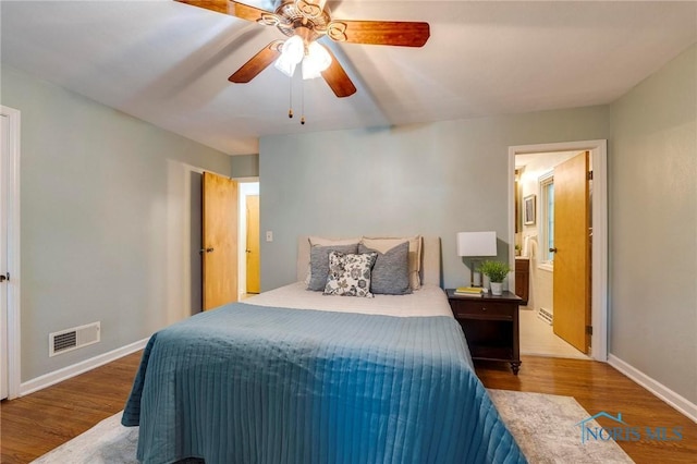 4146 Northmoor Rd, Ottawa Hills, OH 43606 - bedroom with wood finished floors and a ceiling fan